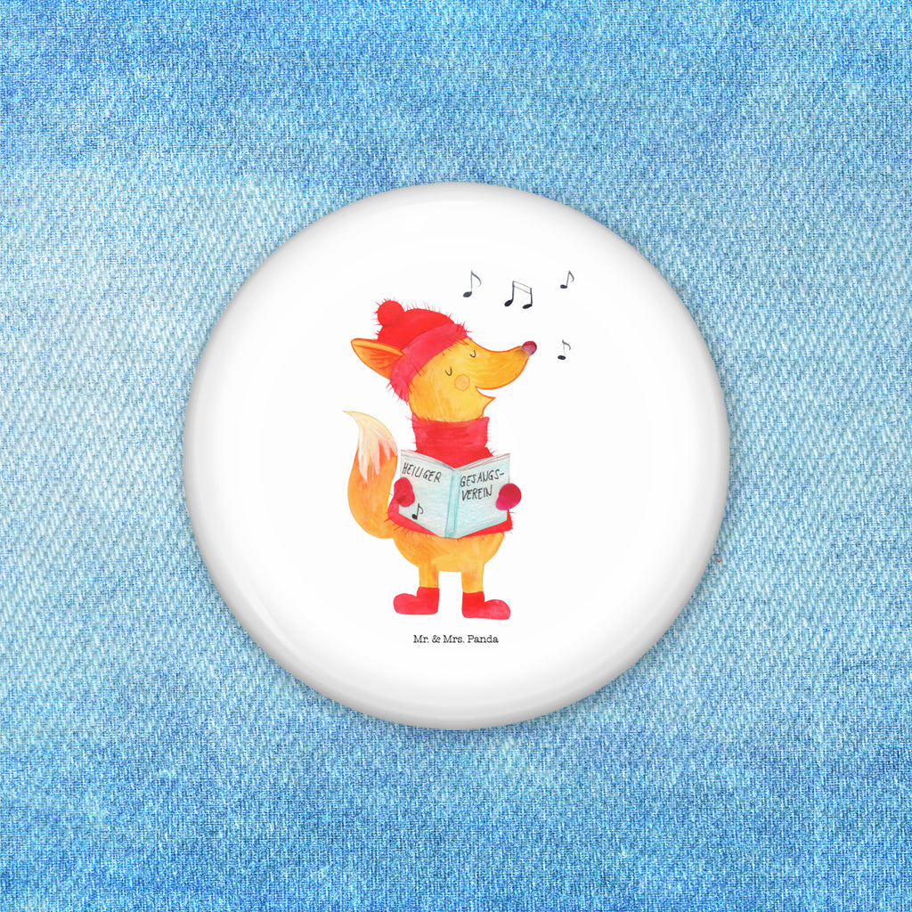 50mm Button Fuchs Sänger 50mm Button, Button, Pin, Anstecknadel, Winter, Weihnachten, Weihnachtsdeko, Nikolaus, Advent, Heiligabend, Wintermotiv, Fuchs, Füchse, Sänger, Geschenk Sänger, Singen, Weihnachtslieder