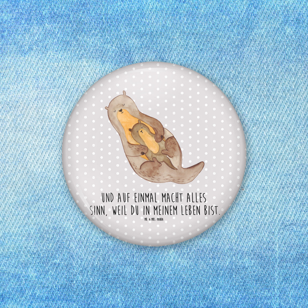 50mm Button Otter mit Kind 50mm Button, Button, Pin, Anstecknadel, Otter, Fischotter, Seeotter, Otter Seeotter See Otter