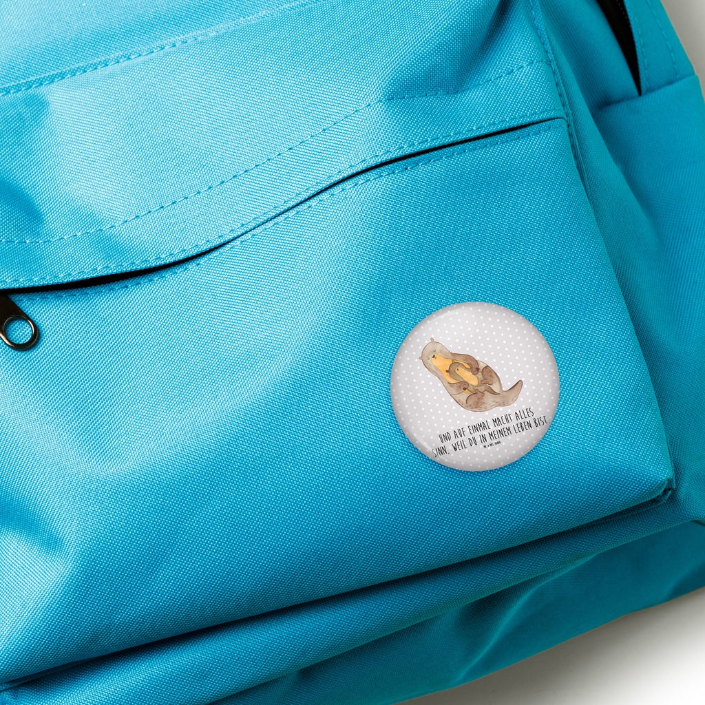 50mm Button Otter mit Kind 50mm Button, Button, Pin, Anstecknadel, Otter, Fischotter, Seeotter, Otter Seeotter See Otter