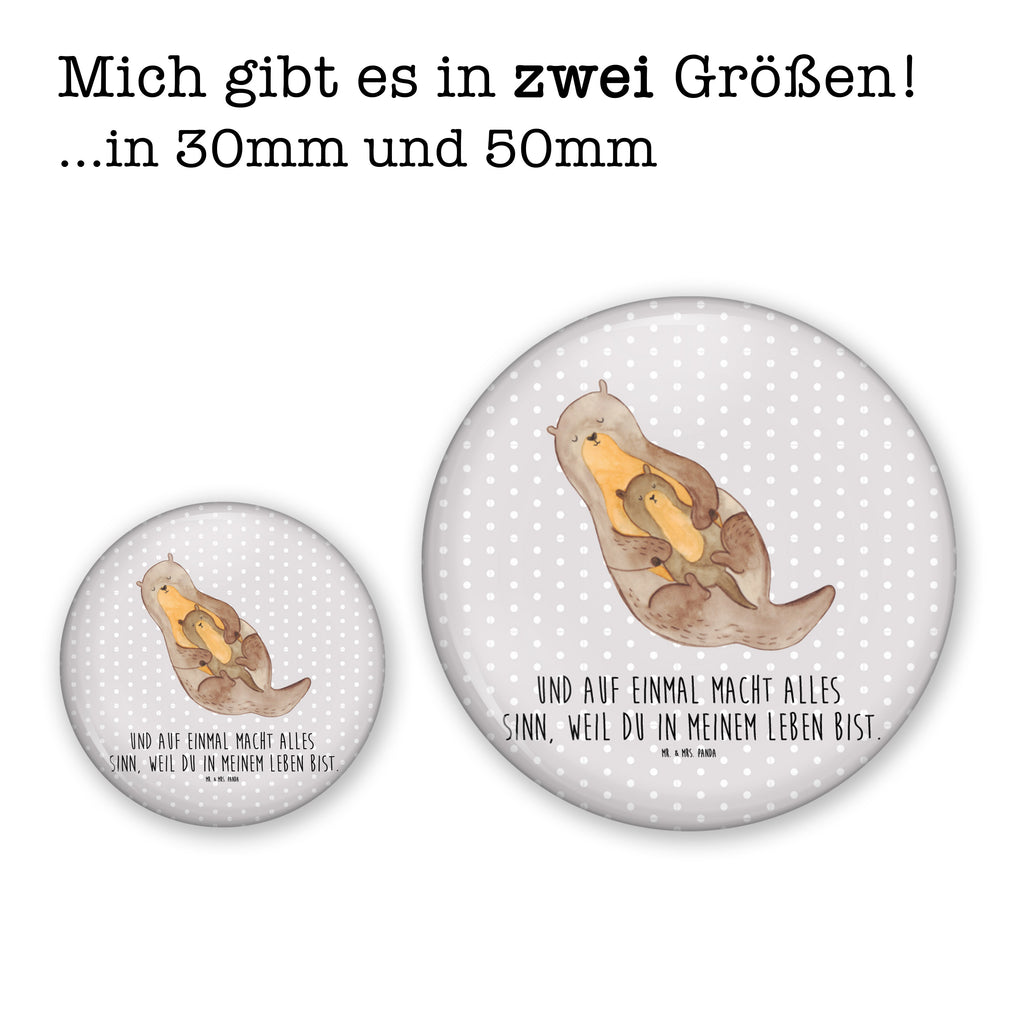 50mm Button Otter mit Kind 50mm Button, Button, Pin, Anstecknadel, Otter, Fischotter, Seeotter, Otter Seeotter See Otter