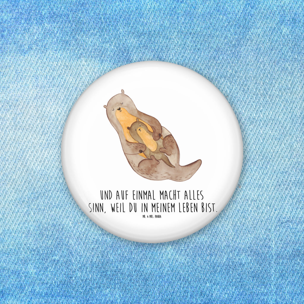 50mm Button Otter mit Kind 50mm Button, Button, Pin, Anstecknadel, Otter, Fischotter, Seeotter, Otter Seeotter See Otter