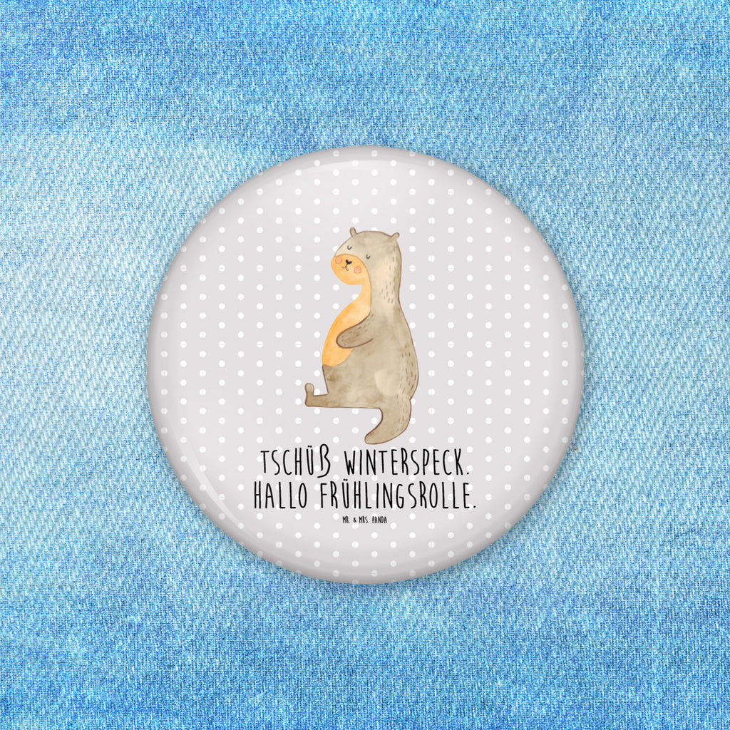 50mm Button Otter Bauch 50mm Button, Button, Pin, Anstecknadel, Otter, Fischotter, Seeotter, Otter Seeotter See Otter