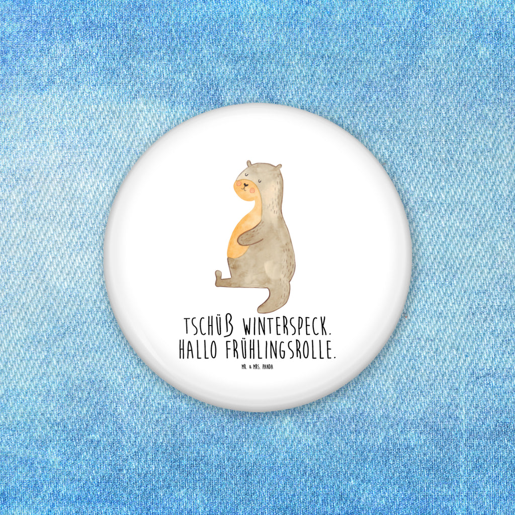 50mm Button Otter Bauch 50mm Button, Button, Pin, Anstecknadel, Otter, Fischotter, Seeotter, Otter Seeotter See Otter