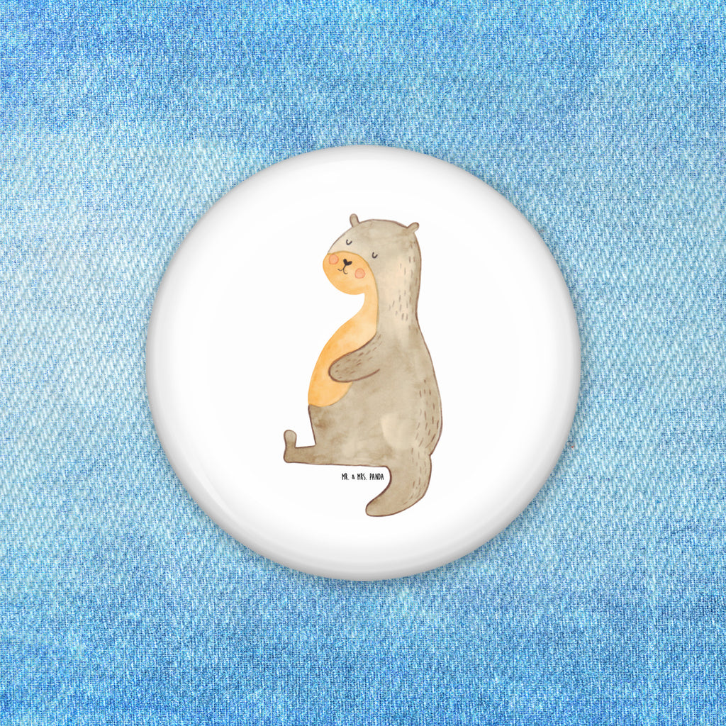 50mm Button Otter Bauch 50mm Button, Button, Pin, Anstecknadel, Otter, Fischotter, Seeotter, Otter Seeotter See Otter