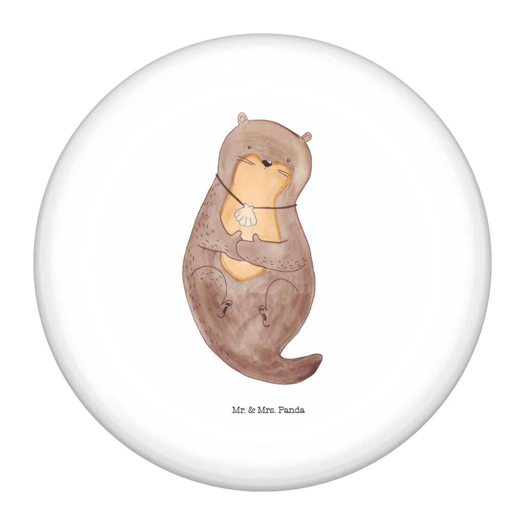 50mm Button Otter mit Muschelmedaillon 50mm Button, Button, Pin, Anstecknadel, Otter, Fischotter, Seeotter, Otterliebe, grübeln, träumen, Motivation, Tagträumen, Büro