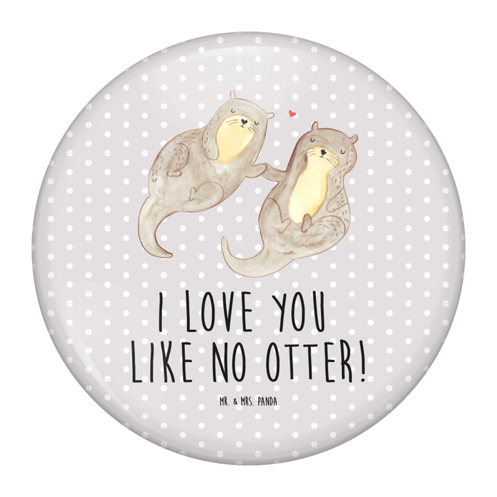 50mm Button Otter händchenhaltend 50mm Button, Button, Pin, Anstecknadel, Otter, Fischotter, Seeotter, Otter Seeotter See Otter