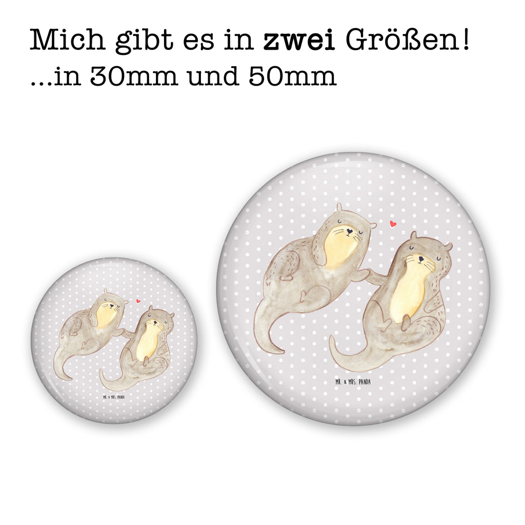 50mm Button Otter händchenhaltend 50mm Button, Button, Pin, Anstecknadel, Otter, Fischotter, Seeotter, Otter Seeotter See Otter
