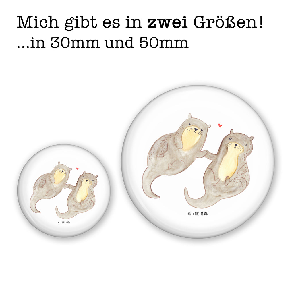 50mm Button Otter händchenhaltend 50mm Button, Button, Pin, Anstecknadel, Otter, Fischotter, Seeotter, Otter Seeotter See Otter
