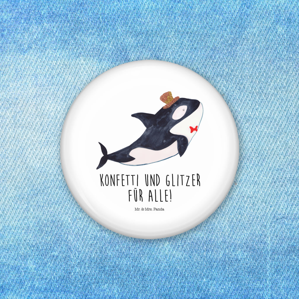 50mm Button Orca Zylinder 50mm Button, Button, Pin, Anstecknadel, Meerestiere, Meer, Urlaub, Narwal, Glitter, Konfetti, Glitzer, Geburtstag, Feier, Fete, Fest, Glückwunsch, Orca