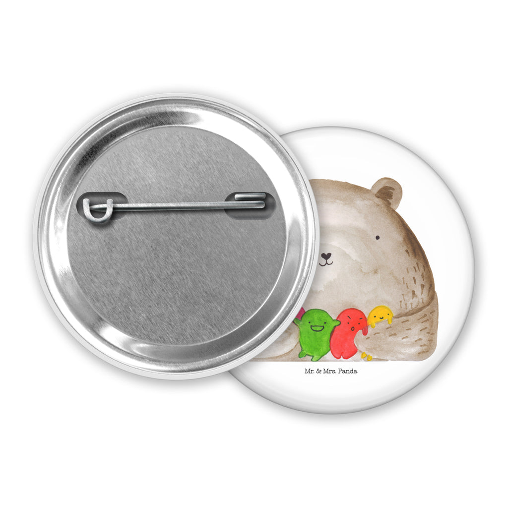 50mm Button Bär Gefühl 50mm Button, Button, Pin, Anstecknadel, Bär, Teddy, Teddybär, Wahnsinn, Verrückt, Durchgedreht