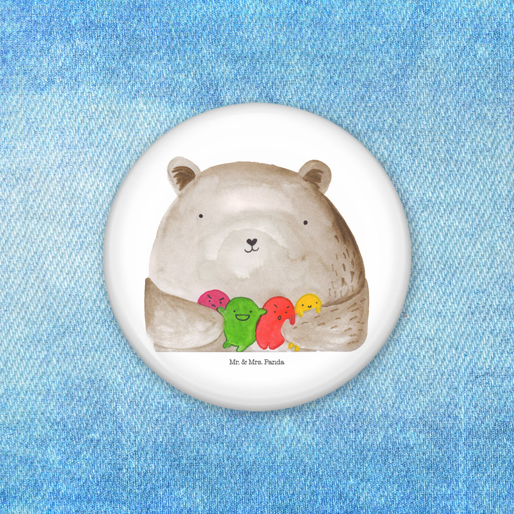 50mm Button Bär Gefühl 50mm Button, Button, Pin, Anstecknadel, Bär, Teddy, Teddybär, Wahnsinn, Verrückt, Durchgedreht