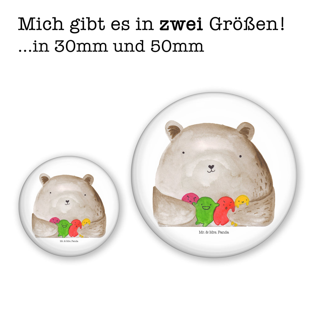 50mm Button Bär Gefühl 50mm Button, Button, Pin, Anstecknadel, Bär, Teddy, Teddybär, Wahnsinn, Verrückt, Durchgedreht