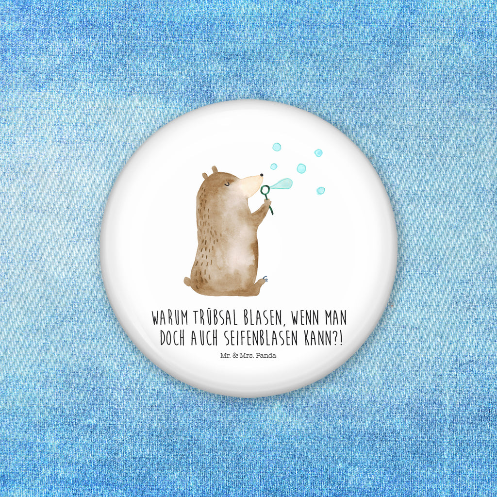 50mm Button Bär Seifenblasen 50mm Button, Button, Pin, Anstecknadel, Bär, Teddy, Teddybär, Seifenblasen Bär Lustig Sein Glücklich Traurig Happy