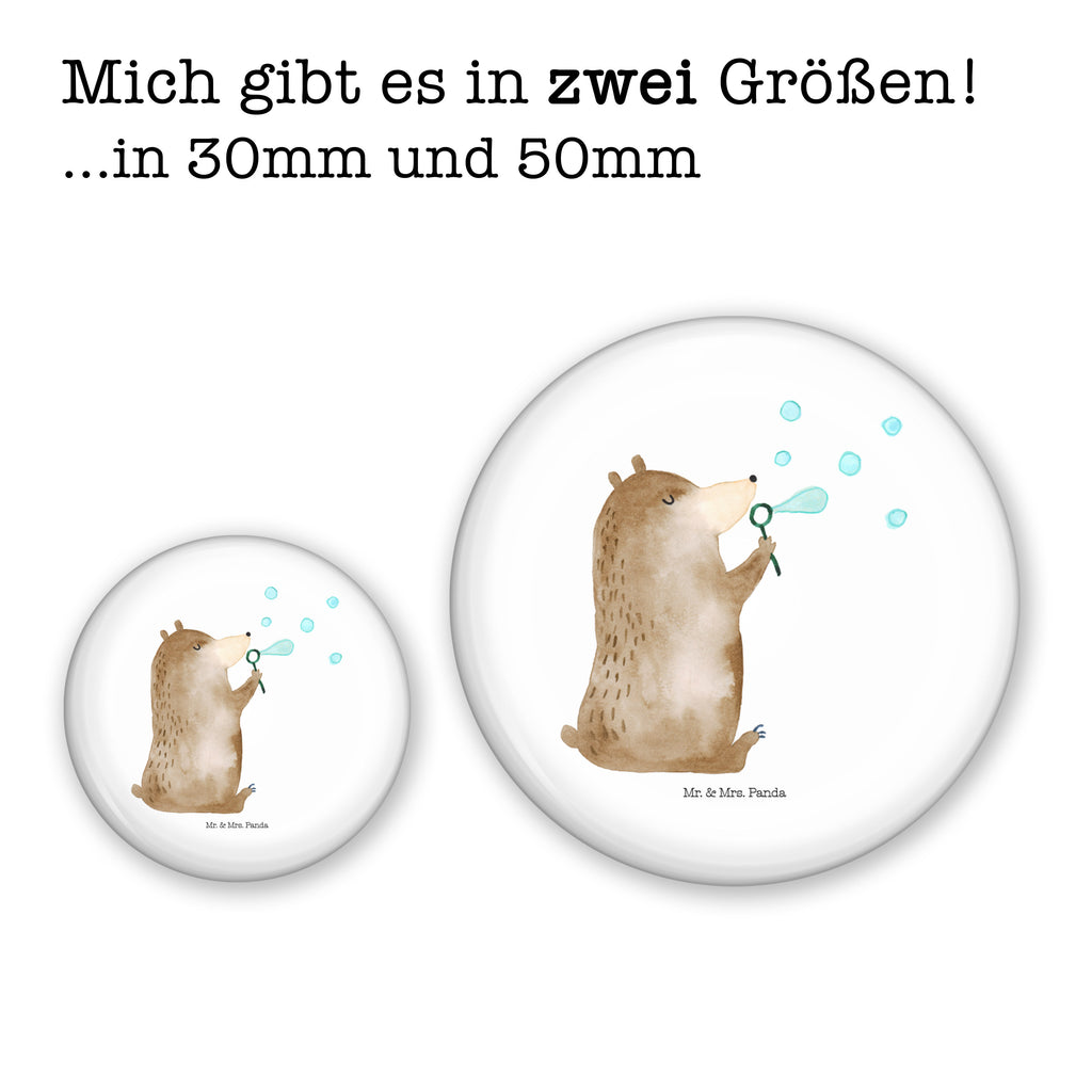 50mm Button Bär Seifenblasen 50mm Button, Button, Pin, Anstecknadel, Bär, Teddy, Teddybär, Seifenblasen Bär Lustig Sein Glücklich Traurig Happy