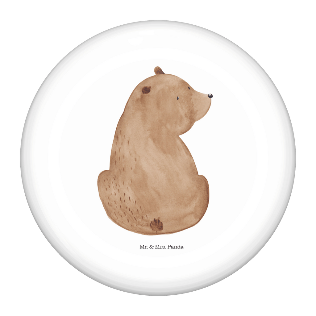 50mm Button Bär Schulterblick 50mm Button, Button, Pin, Anstecknadel, Bär, Teddy, Teddybär, Selbstachtung, Weltansicht, Motivation, Bären, Bärenliebe, Weisheit