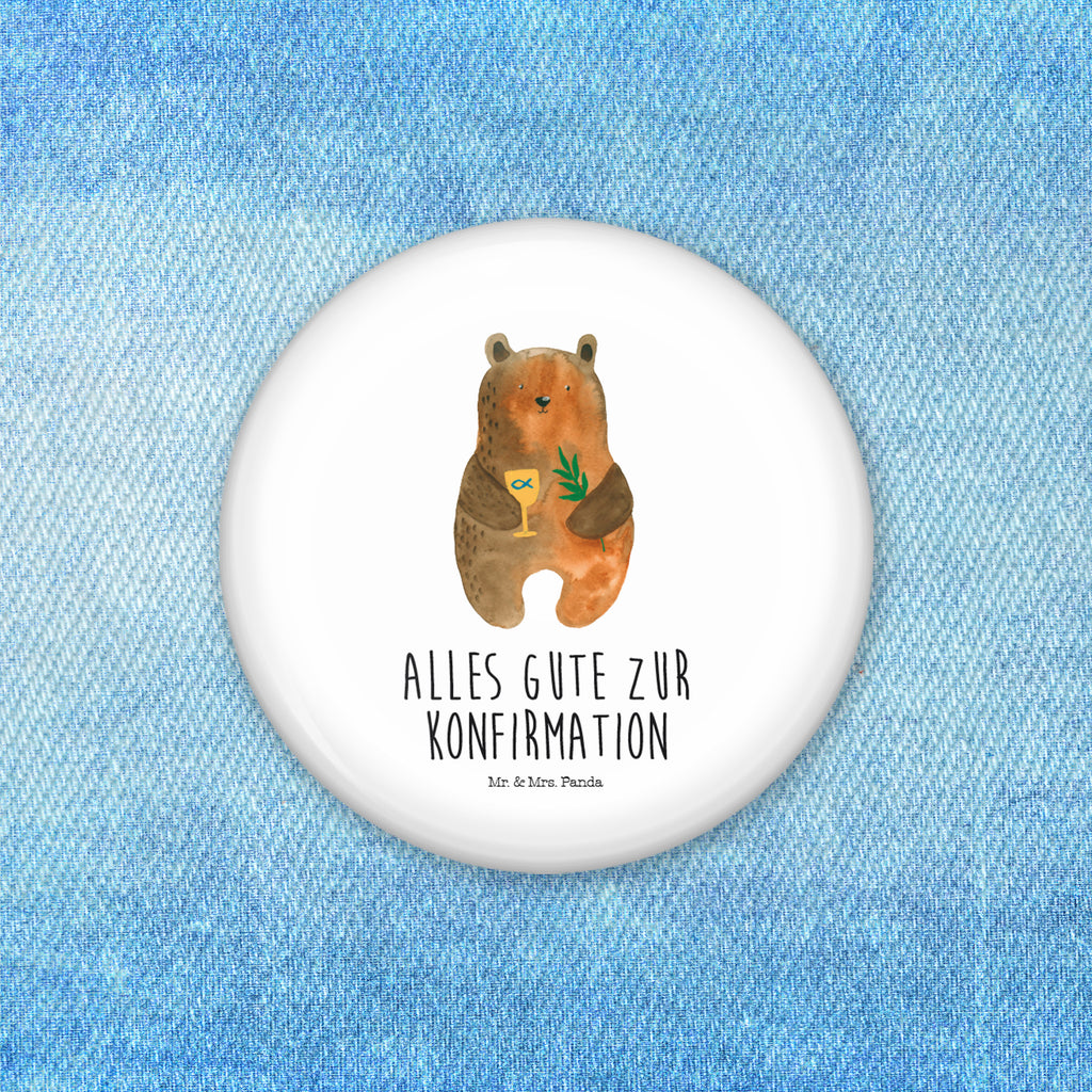50mm Button Konfirmation-Bär 50mm Button, Button, Pin, Anstecknadel, Bär, Teddy, Teddybär, Konfirmation, Kirche, evangelisch, Gottesdienst