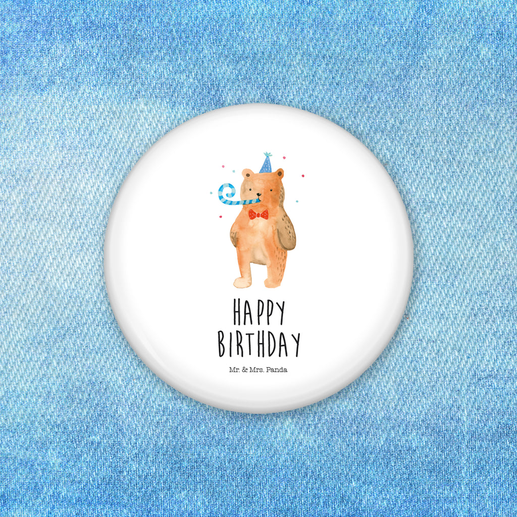 50mm Button Birthday Bär 50mm Button, Button, Pin, Anstecknadel, Bär, Teddy, Teddybär, Happy Birthday, Alles Gute, Glückwunsch, Geburtstag