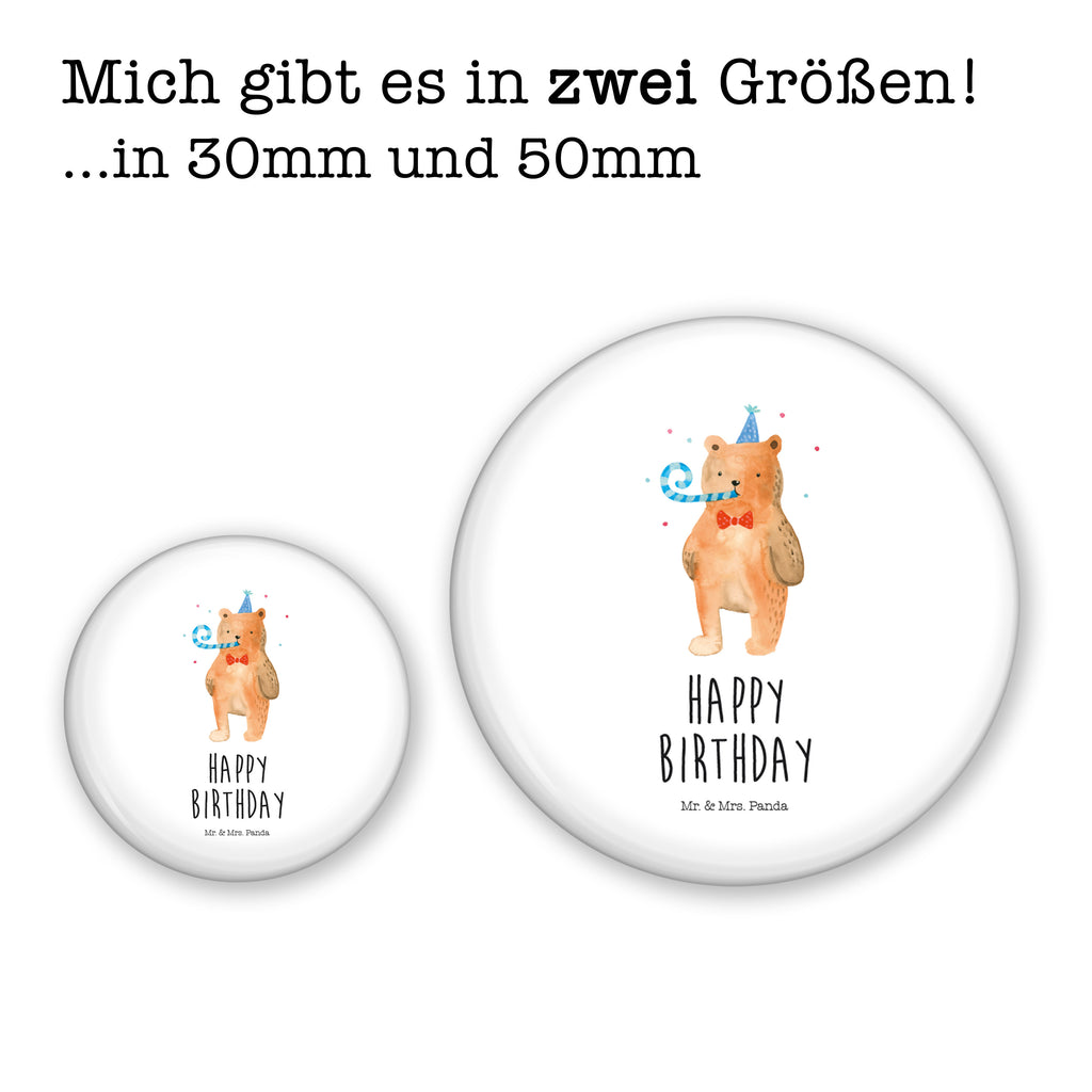 50mm Button Birthday Bär 50mm Button, Button, Pin, Anstecknadel, Bär, Teddy, Teddybär, Happy Birthday, Alles Gute, Glückwunsch, Geburtstag