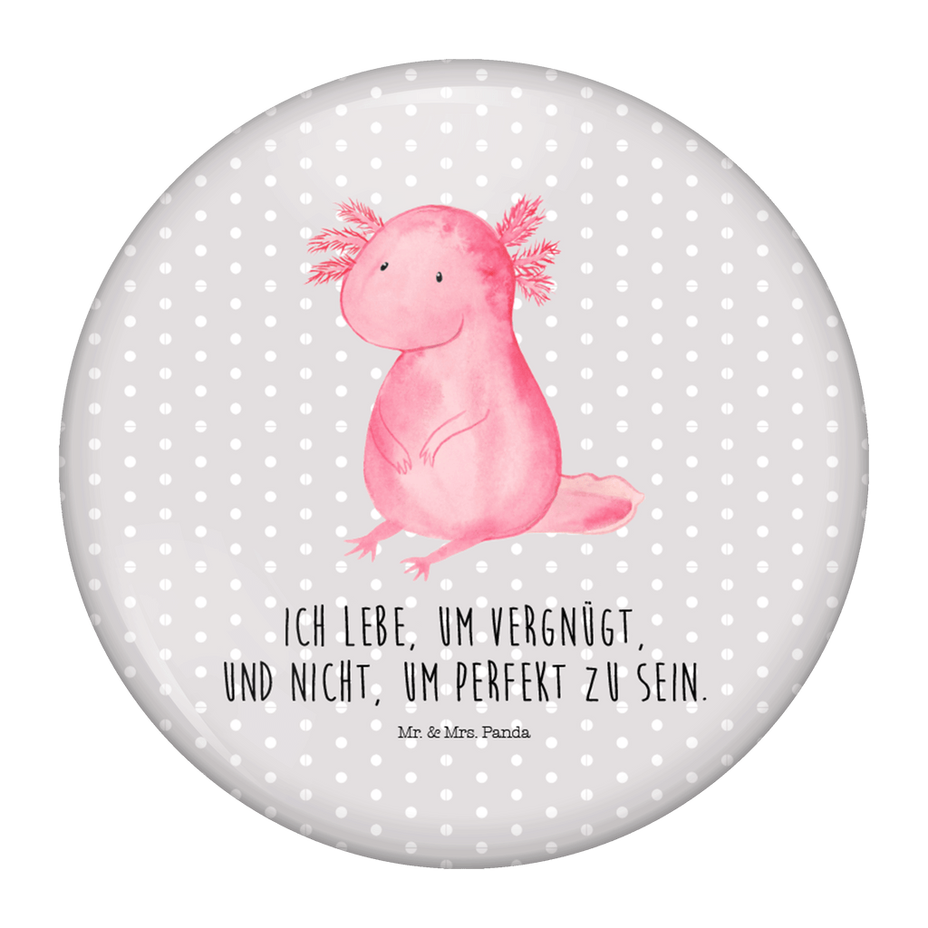 50mm Button Axolotl 50mm Button, Button, Pin, Anstecknadel, Axolotl, Molch, Axolot, vergnügt, fröhlich, zufrieden, Lebensstil, Weisheit, Lebensweisheit, Liebe, Freundin