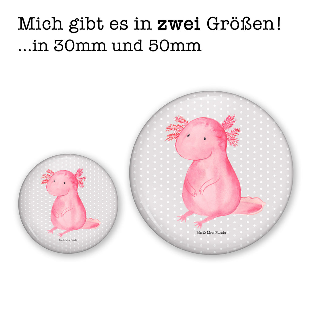 50mm Button Axolotl 50mm Button, Button, Pin, Anstecknadel, Axolotl, Molch, Axolot, vergnügt, fröhlich, zufrieden, Lebensstil, Weisheit, Lebensweisheit, Liebe, Freundin
