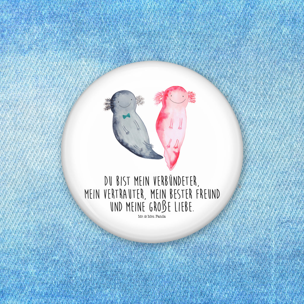 50mm Button Axolotl Axel+Lotte 50mm Button, Button, Pin, Anstecknadel, Axolotl, Molch, Axolot, Schwanzlurch, Lurch, Lurche, Liebe, große Liebe, Liebesbeweis, Freund, Verlobter, Ehemann, Jahrestag, Valentinstag