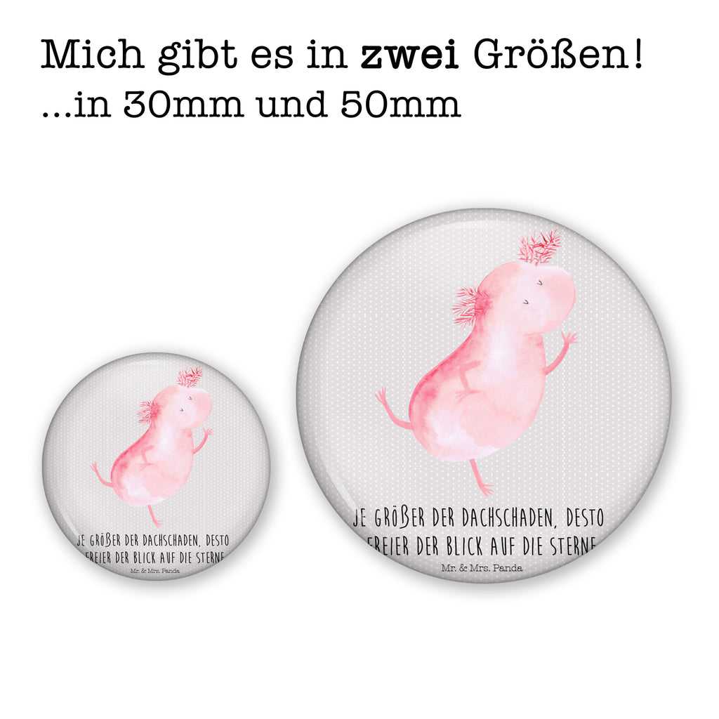 50mm Button Axolotl tanzt 50mm Button, Button, Pin, Anstecknadel, Axolotl, Molch, Axolot, Schwanzlurch, Lurch, Lurche, Dachschaden, Sterne, verrückt, Freundin, beste Freundin