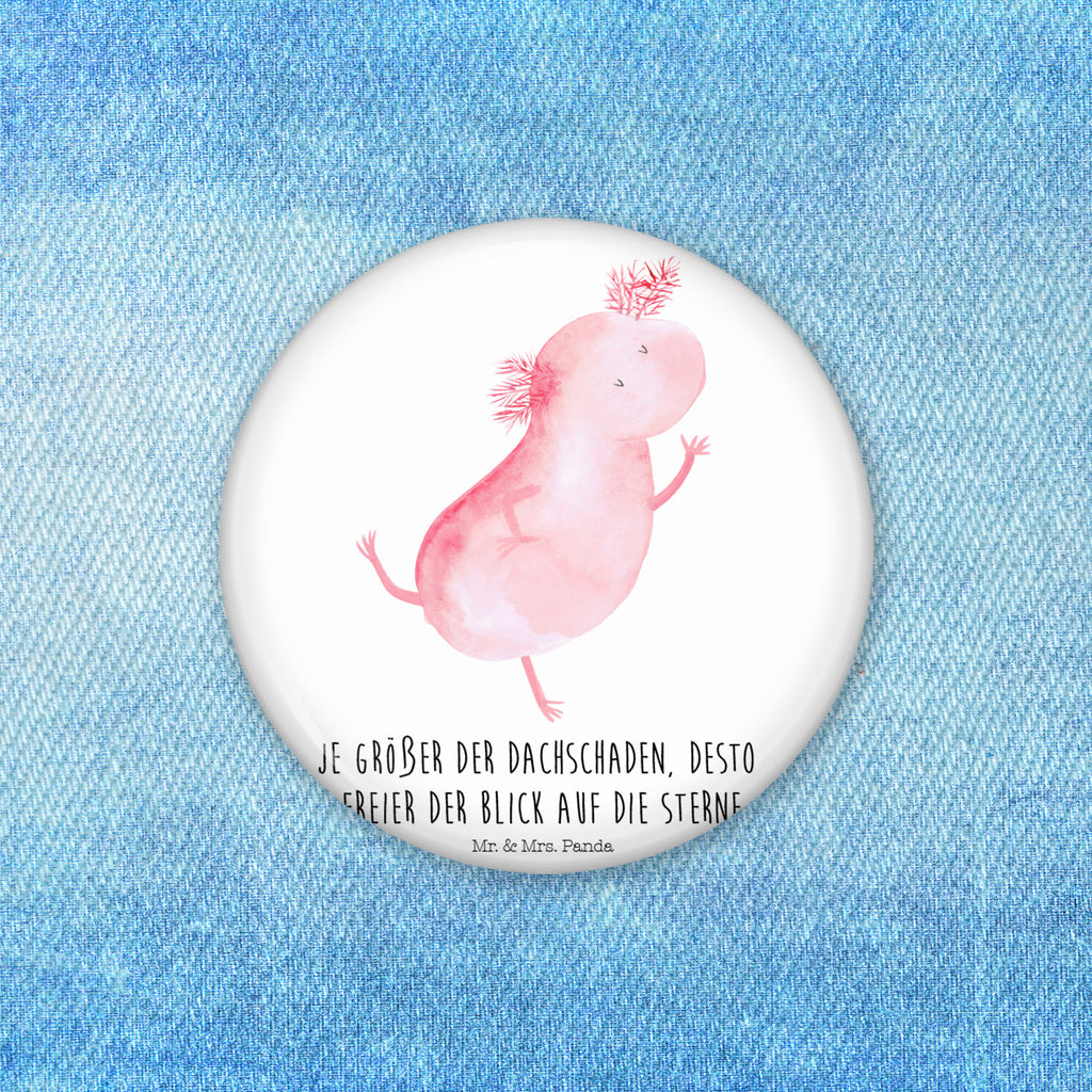 50mm Button Axolotl tanzt 50mm Button, Button, Pin, Anstecknadel, Axolotl, Molch, Axolot, Schwanzlurch, Lurch, Lurche, Dachschaden, Sterne, verrückt, Freundin, beste Freundin