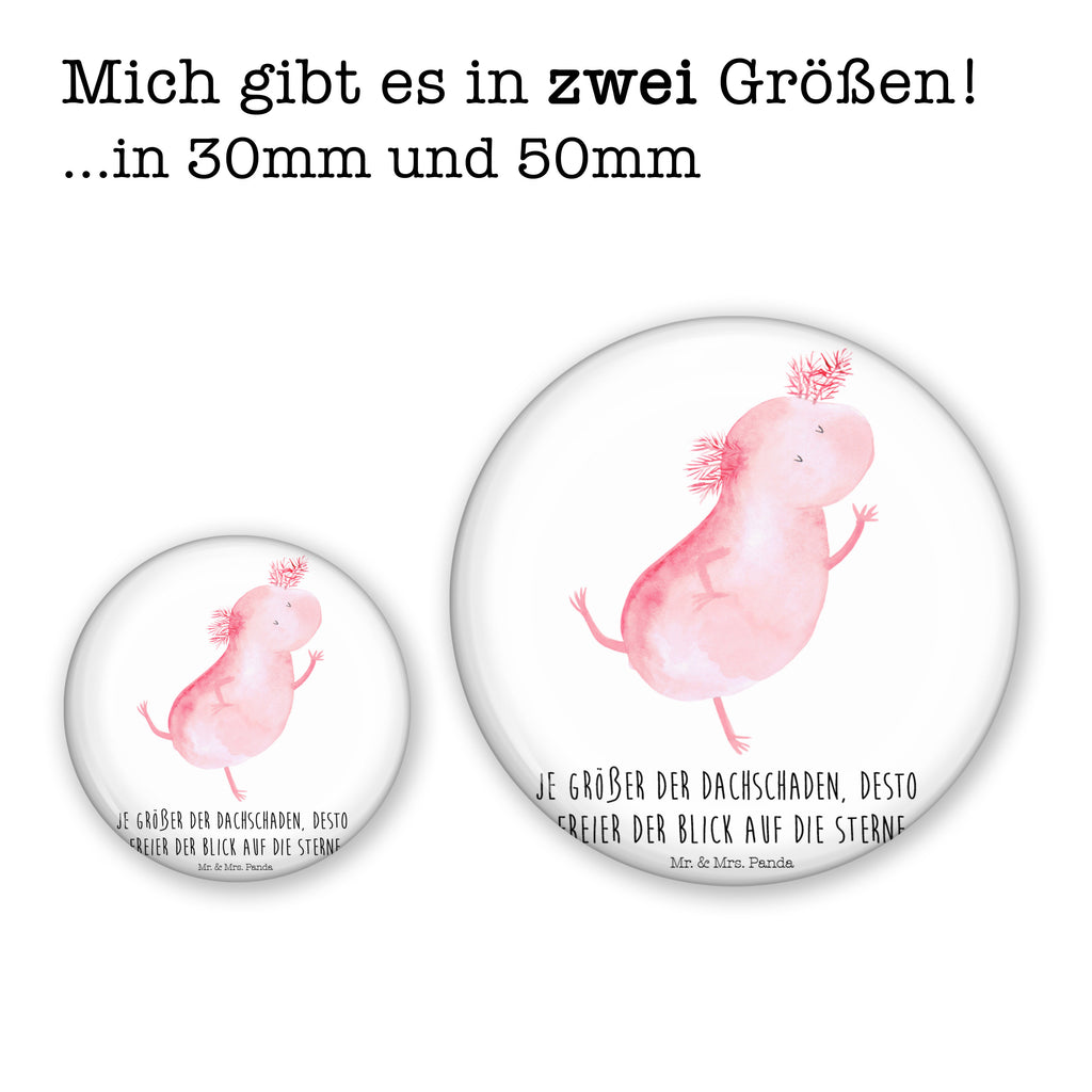 50mm Button Axolotl tanzt 50mm Button, Button, Pin, Anstecknadel, Axolotl, Molch, Axolot, Schwanzlurch, Lurch, Lurche, Dachschaden, Sterne, verrückt, Freundin, beste Freundin