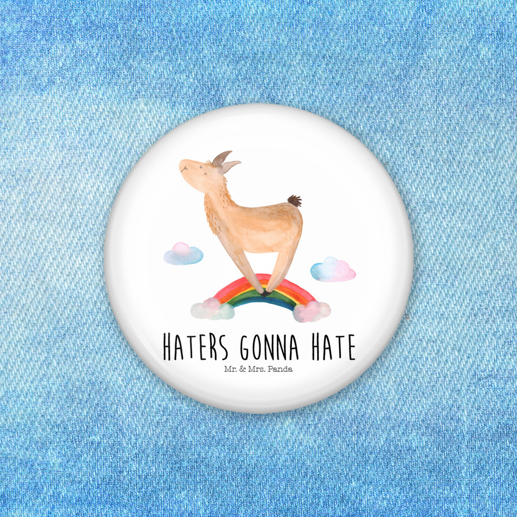 50mm Button Lama Regenbogen 50mm Button, Button, Pin, Anstecknadel, Lama, Alpaka, Lamas, Regenbogen, Haters gonna hate, Haters, Selbstständig, Außenseiter, Schule, Abi, Hobby, Wolkenland, Freiheit