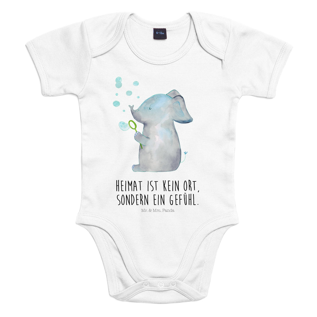 Organic Baby Body Elefant Seifenblasen Babykleidung, Babystrampler, Strampler, Wickelbody, Baby Erstausstattung, Junge, Mädchen, Tiermotive, Gute Laune, lustige Sprüche, Tiere, Elefant, Elefanten, Dickhäter, Rüsseltier, Seifenblasen, Liebe, Heimat, Gefühl. Daheim, Liebesbeweis, Liebesspruch
