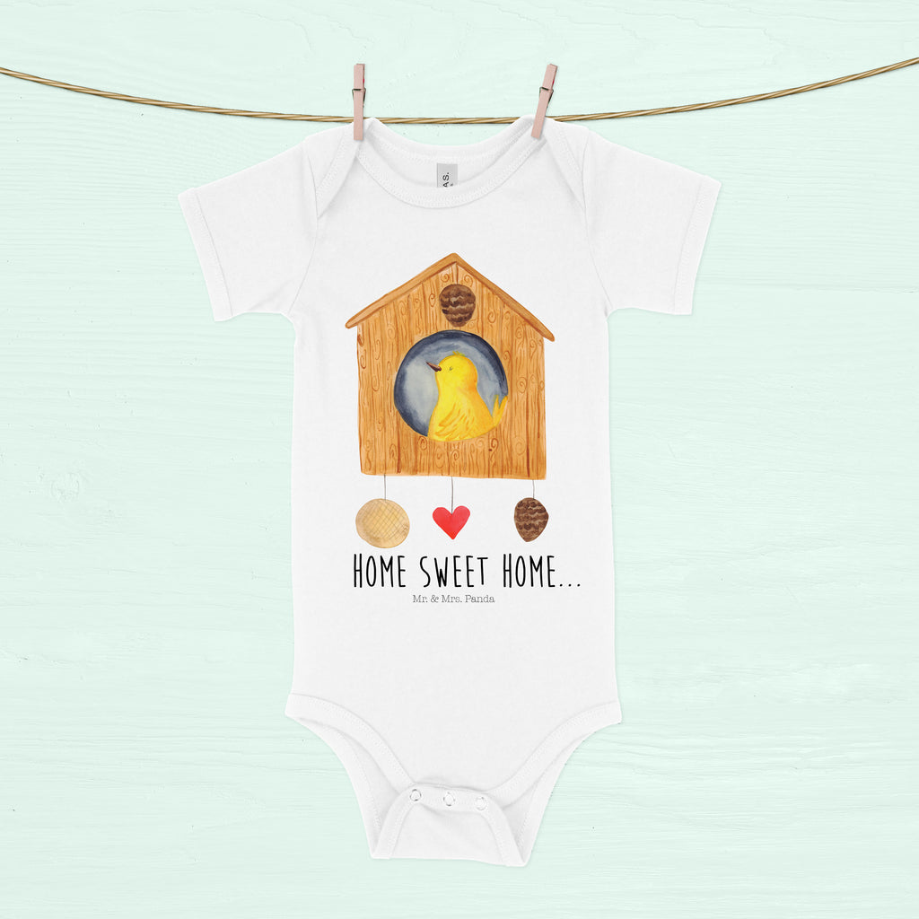 Organic Baby Body Vogelhaus sweet Home Babykleidung, Babystrampler, Strampler, Wickelbody, Baby Erstausstattung, Junge, Mädchen, Tiermotive, Gute Laune, lustige Sprüche, Tiere, Vogelhaus, Vogel, Home sweet Home, Einzug, Umzug, Geschenk, Einzugsgeschenk, Hausbau, Haus