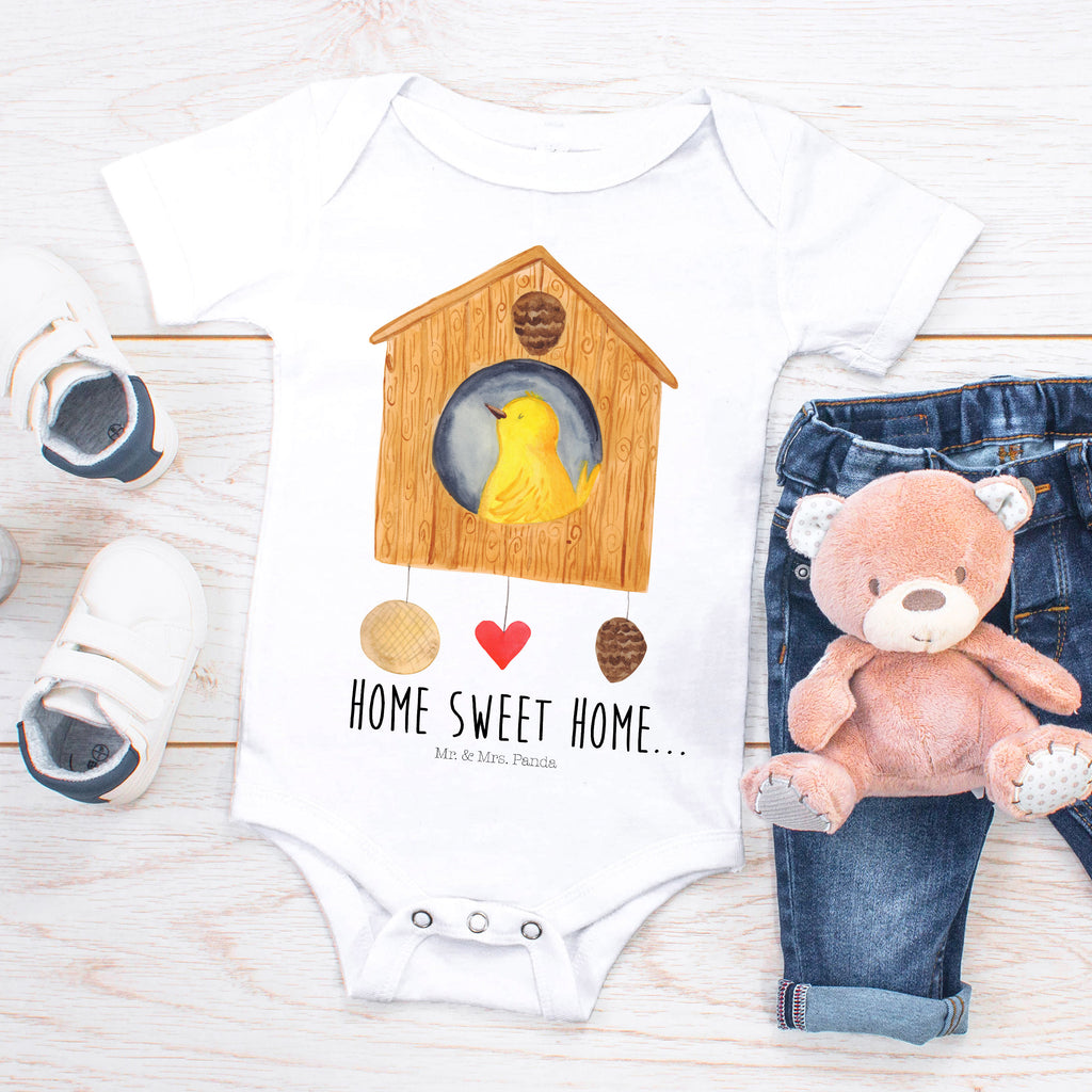 Organic Baby Body Vogelhaus sweet Home Babykleidung, Babystrampler, Strampler, Wickelbody, Baby Erstausstattung, Junge, Mädchen, Tiermotive, Gute Laune, lustige Sprüche, Tiere, Vogelhaus, Vogel, Home sweet Home, Einzug, Umzug, Geschenk, Einzugsgeschenk, Hausbau, Haus