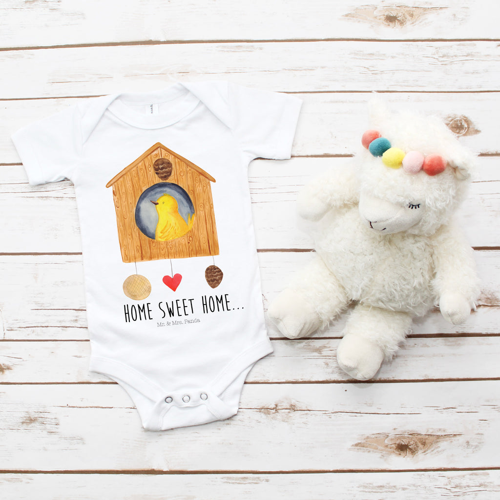 Organic Baby Body Vogelhaus sweet Home Babykleidung, Babystrampler, Strampler, Wickelbody, Baby Erstausstattung, Junge, Mädchen, Tiermotive, Gute Laune, lustige Sprüche, Tiere, Vogelhaus, Vogel, Home sweet Home, Einzug, Umzug, Geschenk, Einzugsgeschenk, Hausbau, Haus