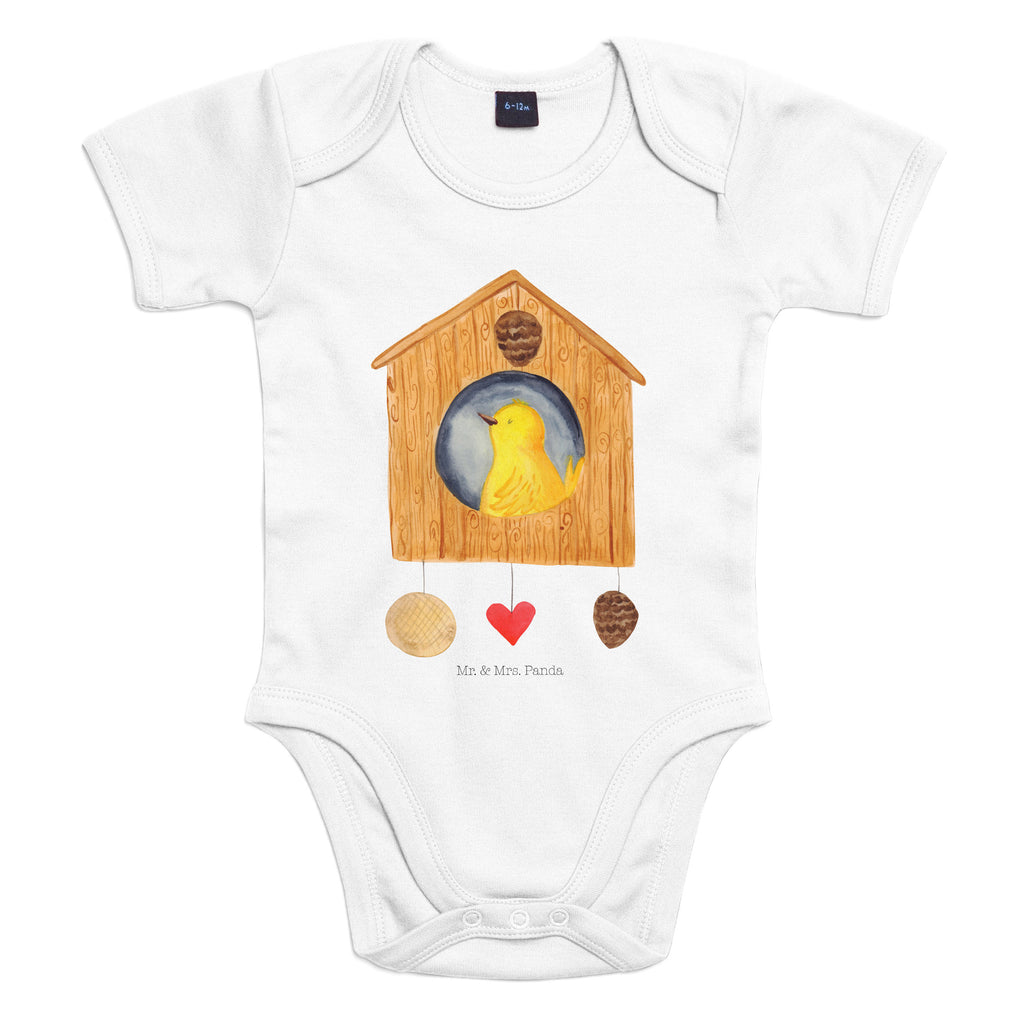 Organic Baby Body Vogelhaus sweet Home Babykleidung, Babystrampler, Strampler, Wickelbody, Baby Erstausstattung, Junge, Mädchen, Tiermotive, Gute Laune, lustige Sprüche, Tiere, Vogelhaus, Vogel, Home sweet Home, Einzug, Umzug, Geschenk, Einzugsgeschenk, Hausbau, Haus