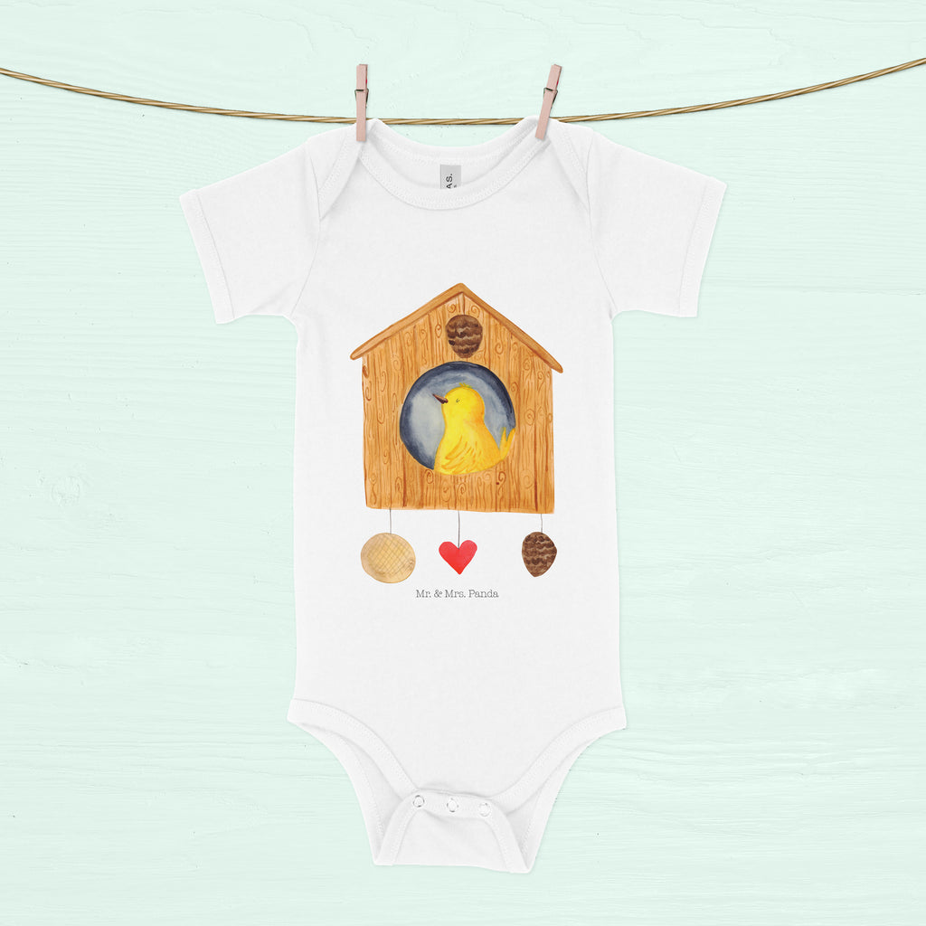 Organic Baby Body Vogelhaus sweet Home Babykleidung, Babystrampler, Strampler, Wickelbody, Baby Erstausstattung, Junge, Mädchen, Tiermotive, Gute Laune, lustige Sprüche, Tiere, Vogelhaus, Vogel, Home sweet Home, Einzug, Umzug, Geschenk, Einzugsgeschenk, Hausbau, Haus