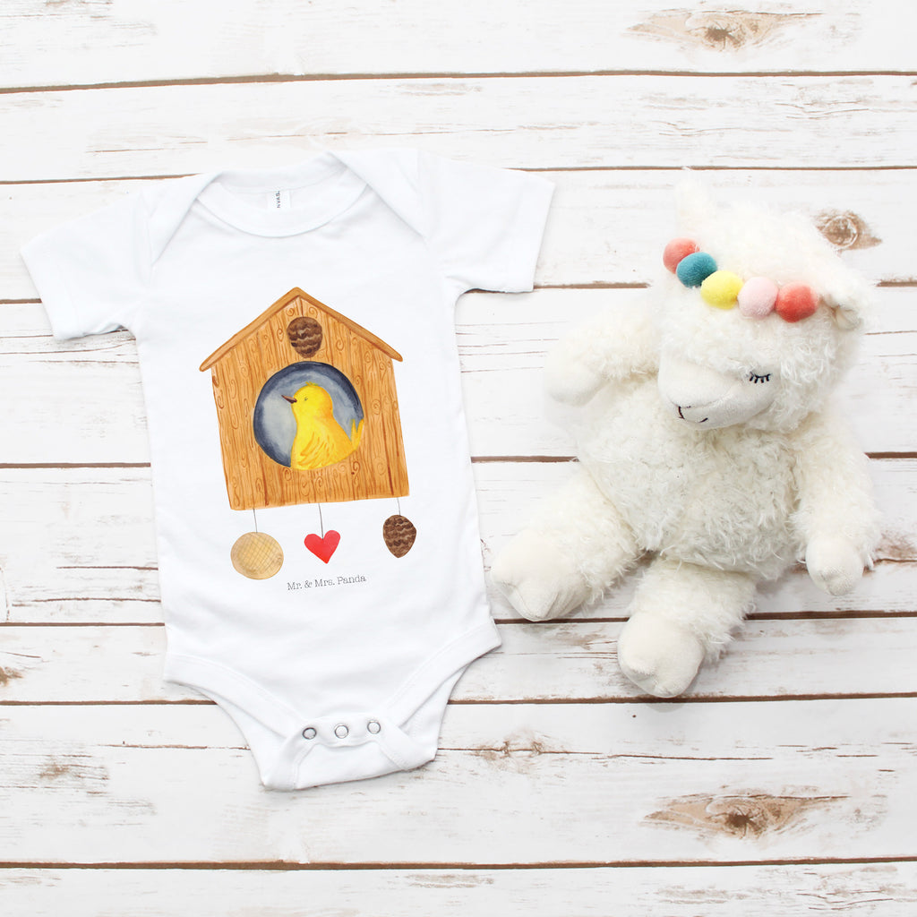 Organic Baby Body Vogelhaus sweet Home Babykleidung, Babystrampler, Strampler, Wickelbody, Baby Erstausstattung, Junge, Mädchen, Tiermotive, Gute Laune, lustige Sprüche, Tiere, Vogelhaus, Vogel, Home sweet Home, Einzug, Umzug, Geschenk, Einzugsgeschenk, Hausbau, Haus