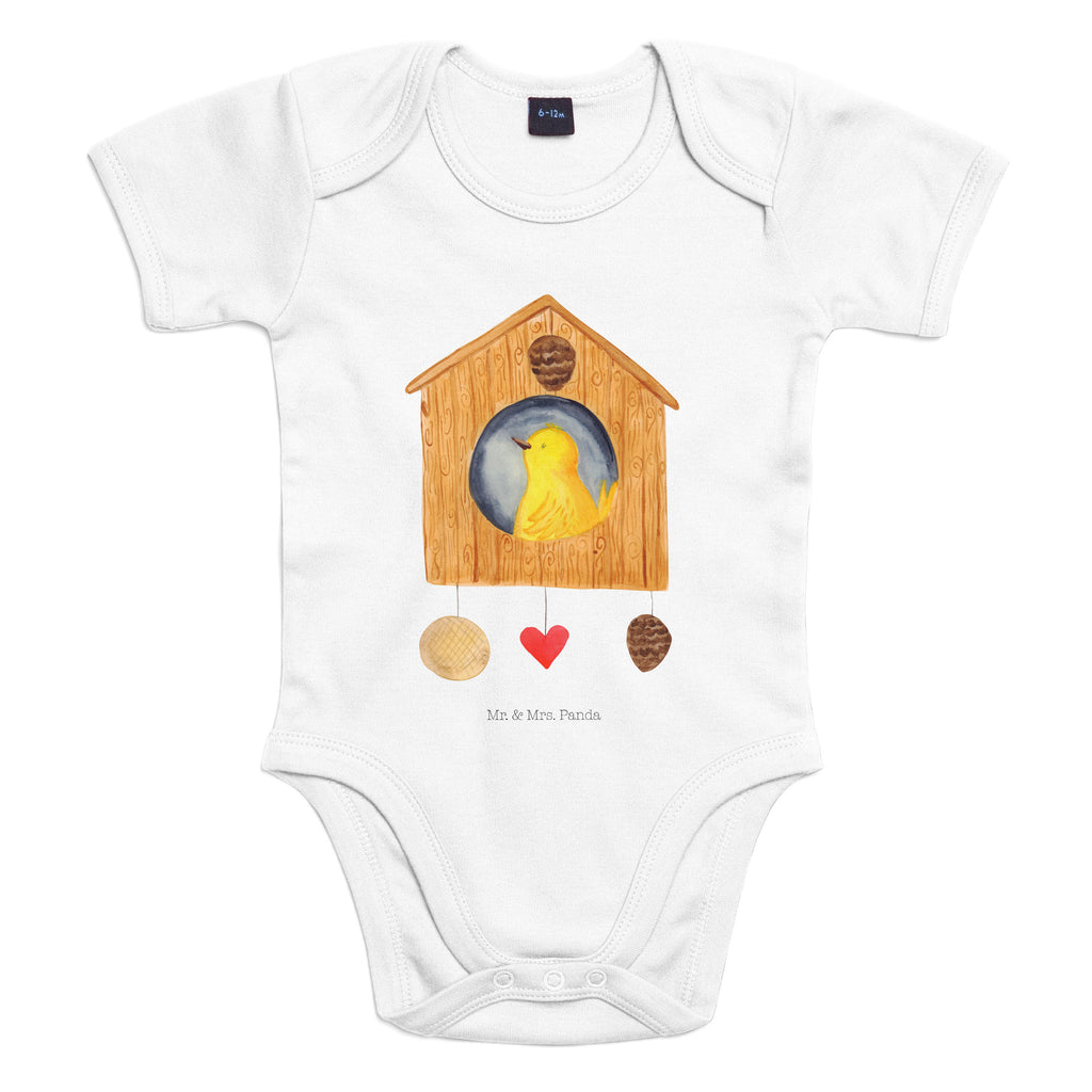 Organic Baby Body Vogelhaus Babykleidung, Babystrampler, Strampler, Wickelbody, Baby Erstausstattung, Junge, Mädchen, Tiermotive, Gute Laune, lustige Sprüche, Tiere, Vogel, Vögel, Vogelhaus, Vogelhäuschen, Home sweet home, Zuhause, Nest, Eigenheim, Familie, Wohnung, Haus, unser Haus, Lieblingsort, Castle