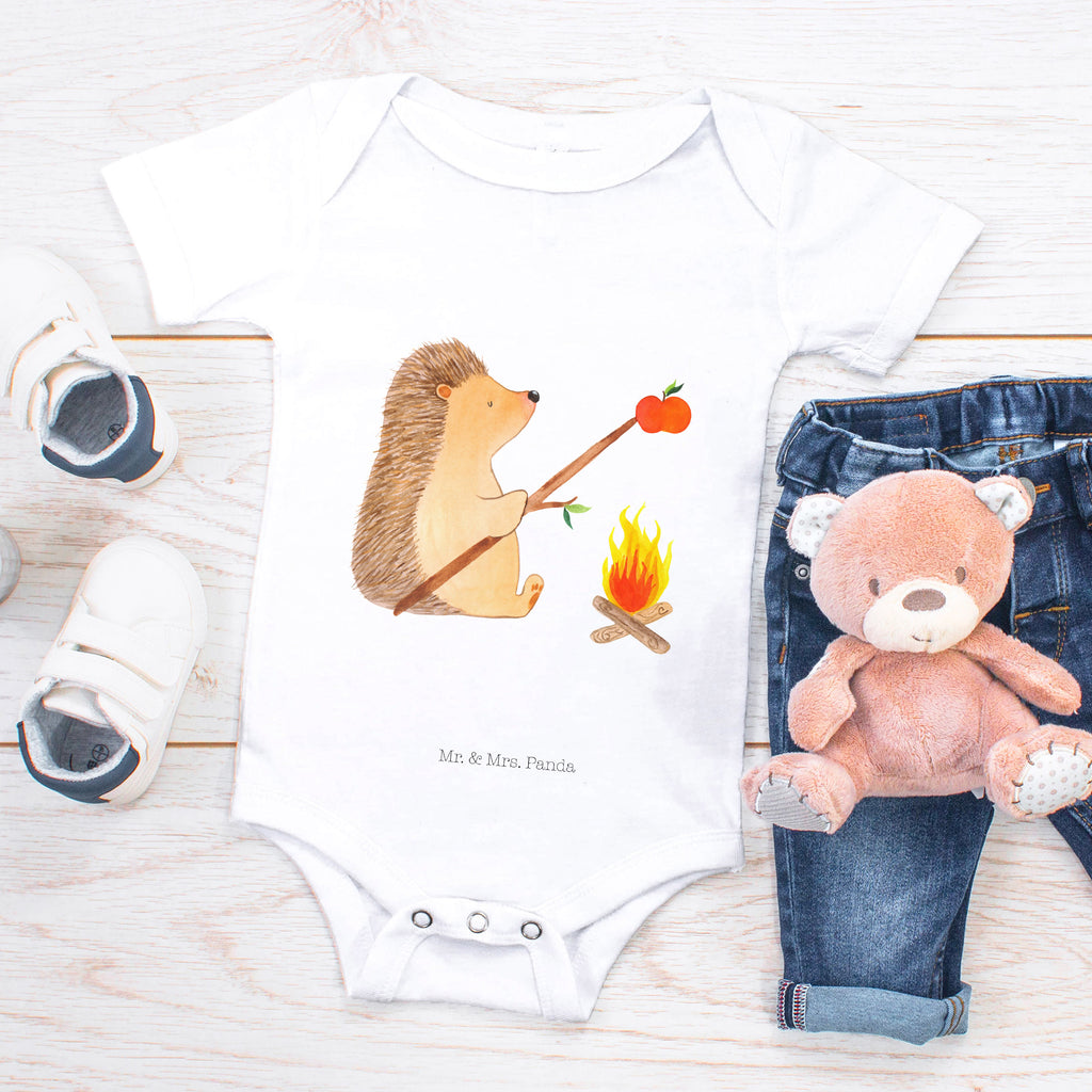 Organic Baby Body Igel grillt Babykleidung, Babystrampler, Strampler, Wickelbody, Baby Erstausstattung, Junge, Mädchen, Tiermotive, Gute Laune, lustige Sprüche, Tiere, Igel, Grillen, Ziele, Motivation, arbeitslos, Sinn des Lebens, Spruch