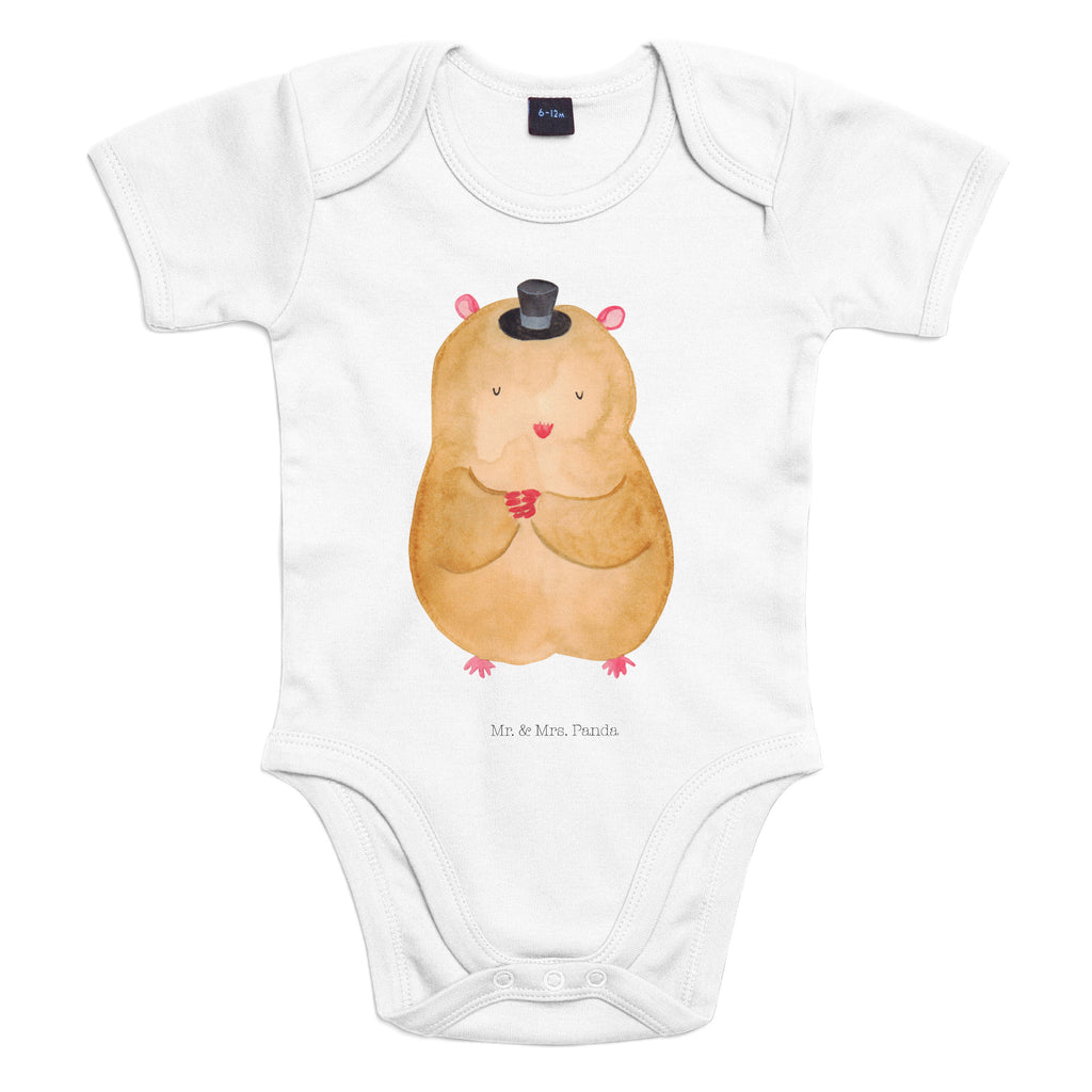 Organic Baby Body Hamster mit Hut Babykleidung, Babystrampler, Strampler, Wickelbody, Baby Erstausstattung, Junge, Mädchen, Tiermotive, Gute Laune, lustige Sprüche, Tiere, Hamster, Hut, Magier, Zylinder, Zwerghamster, Zauberer, Houdini