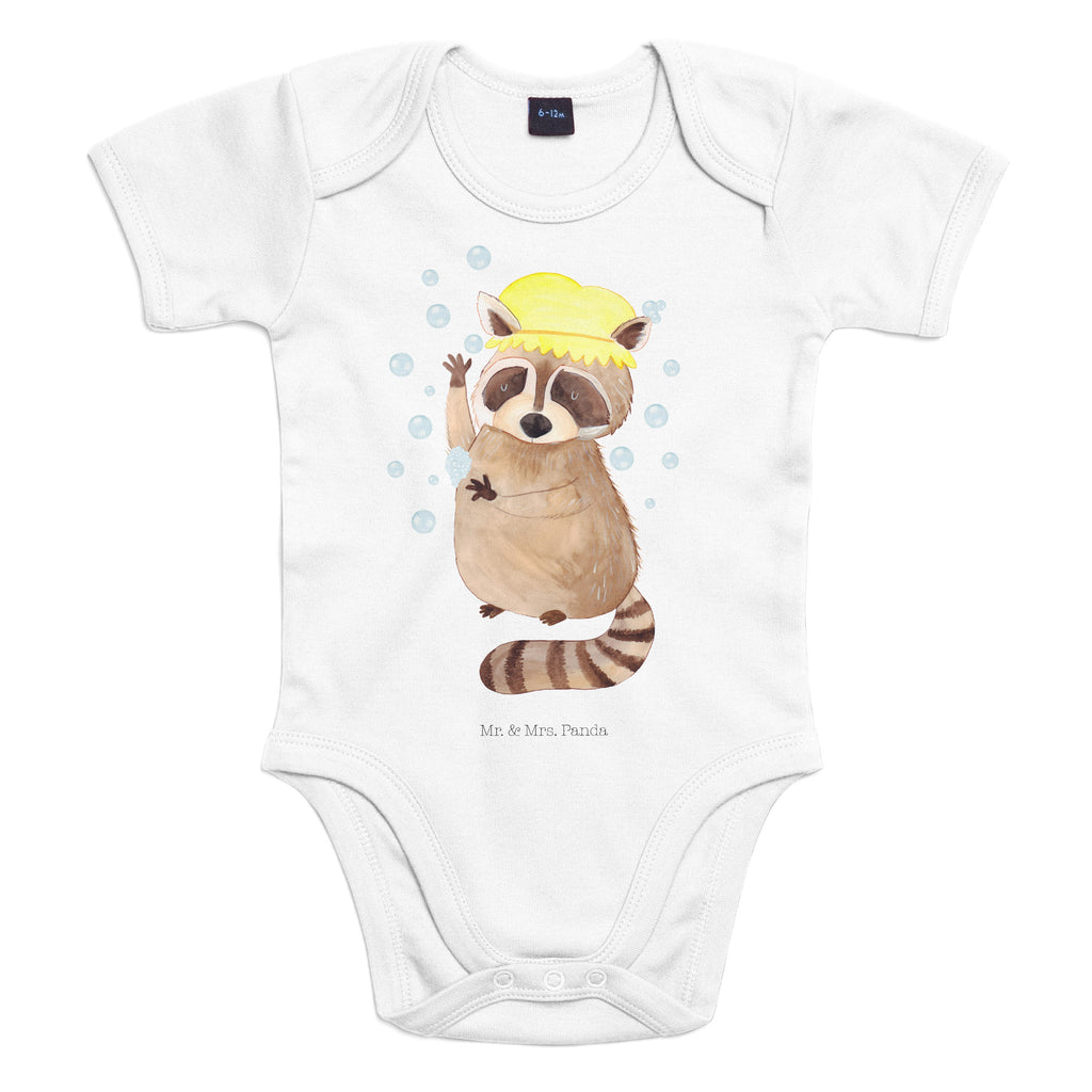 Organic Baby Body Waschbär Babykleidung, Babystrampler, Strampler, Wickelbody, Baby Erstausstattung, Junge, Mädchen, Tiermotive, Gute Laune, lustige Sprüche, Tiere, Waschbär, Tagträumen, Plan, Fröhlich, waschen, Seifenblasen