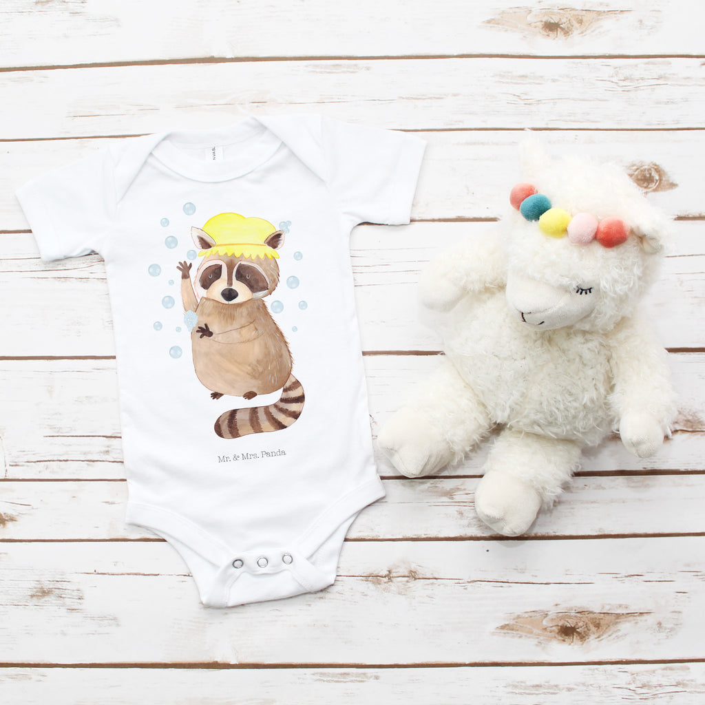 Organic Baby Body Waschbär Babykleidung, Babystrampler, Strampler, Wickelbody, Baby Erstausstattung, Junge, Mädchen, Tiermotive, Gute Laune, lustige Sprüche, Tiere, Waschbär, Tagträumen, Plan, Fröhlich, waschen, Seifenblasen