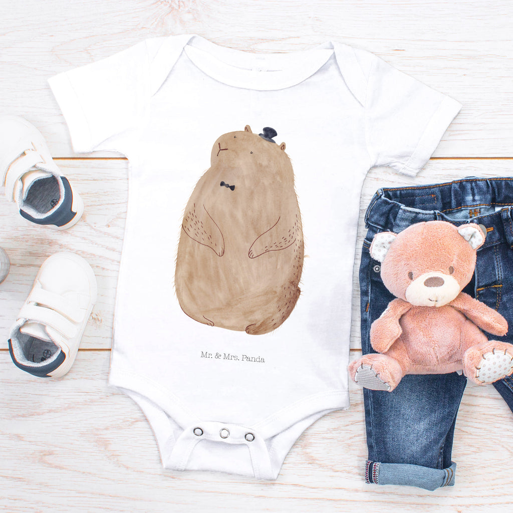 Organic Baby Body Murmeltier Babykleidung, Babystrampler, Strampler, Wickelbody, Baby Erstausstattung, Junge, Mädchen, Tiermotive, Gute Laune, lustige Sprüche, Tiere, Murmeltier, Knigge, Fröhlichkeit, Freundlichkeit, Respekt, Anstand