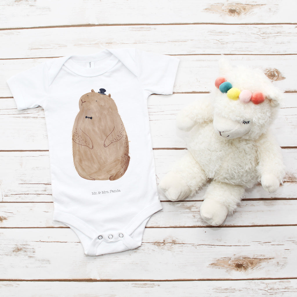 Organic Baby Body Murmeltier Babykleidung, Babystrampler, Strampler, Wickelbody, Baby Erstausstattung, Junge, Mädchen, Tiermotive, Gute Laune, lustige Sprüche, Tiere, Murmeltier, Knigge, Fröhlichkeit, Freundlichkeit, Respekt, Anstand