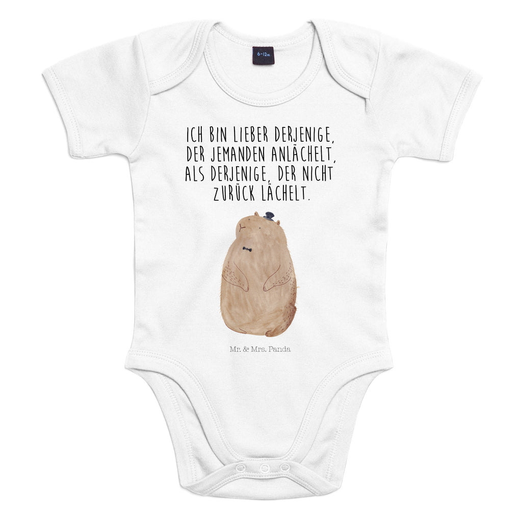 Organic Baby Body Murmeltier Babykleidung, Babystrampler, Strampler, Wickelbody, Baby Erstausstattung, Junge, Mädchen, Tiermotive, Gute Laune, lustige Sprüche, Tiere, Murmeltier, Knigge, Fröhlichkeit, Freundlichkeit, Respekt, Anstand