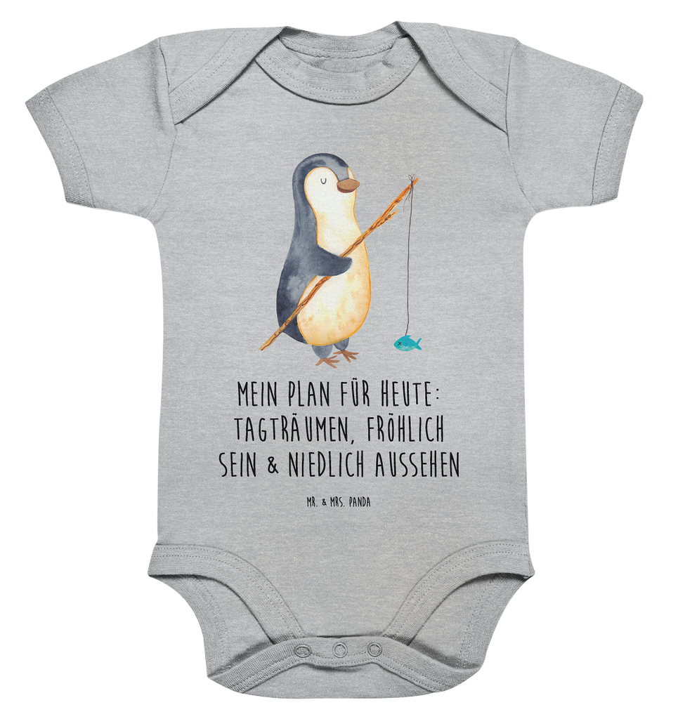 Organic Baby Body Pinguin Angler Babykleidung, Babystrampler, Strampler, Wickelbody, Baby Erstausstattung, Junge, Mädchen, Pinguin, Pinguine, Angeln, Angler, Tagträume, Hobby, Plan, Planer, Tagesplan, Neustart, Motivation, Geschenk, Freundinnen, Geschenkidee, Urlaub, Wochenende