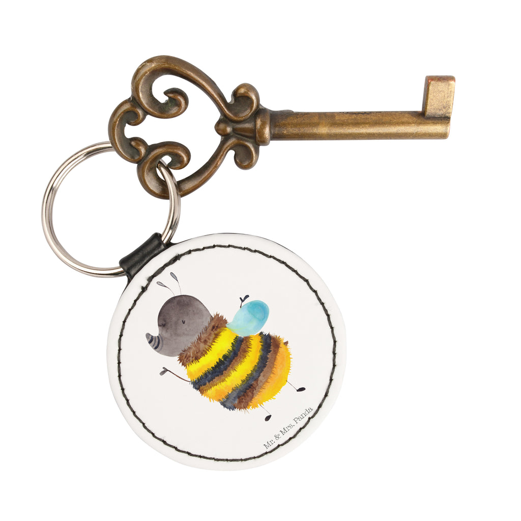 Rund Schlüsselanhänger Hummel flauschig Schlüsselanhänger, Anhänger, Taschenanhänger, Glücksbringer, Schutzengel, Tiermotive, Gute Laune, lustige Sprüche, Tiere, Hummel, Flauschig, Biene, Blume, Natur