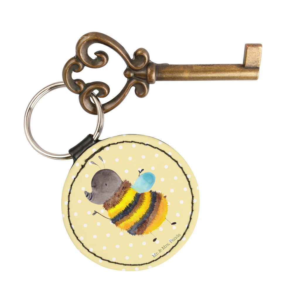 Rund Schlüsselanhänger Hummel flauschig Schlüsselanhänger, Anhänger, Taschenanhänger, Glücksbringer, Schutzengel, Tiermotive, Gute Laune, lustige Sprüche, Tiere, Hummel, Flauschig, Biene, Blume, Natur