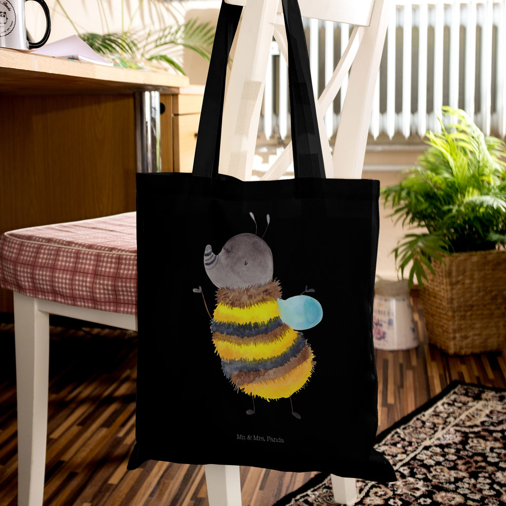 Tragetasche Hummel flauschig Beuteltasche, Beutel, Einkaufstasche, Jutebeutel, Stoffbeutel, Tiermotive, Gute Laune, lustige Sprüche, Tiere, Hummel, Flauschig, Biene, Blume, Natur