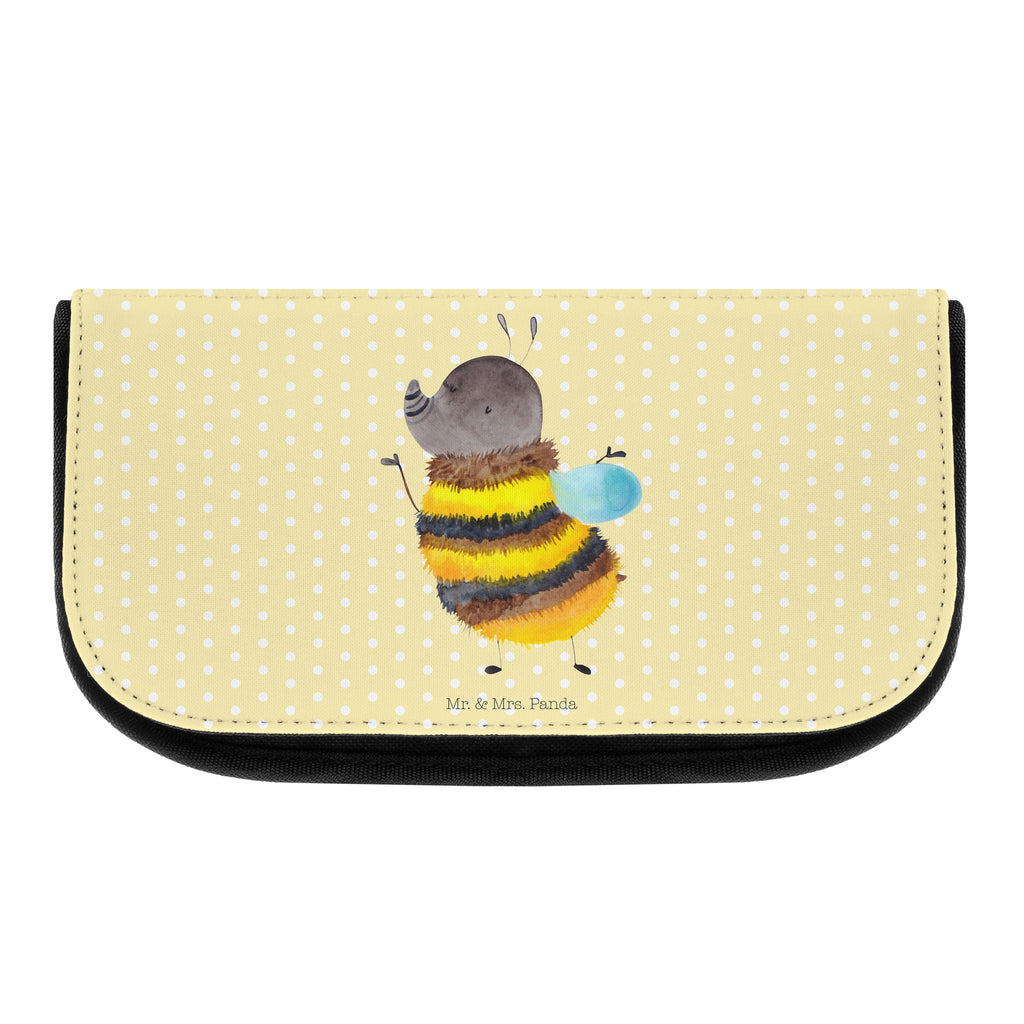Kosmetiktasche Hummel flauschig Kosmetikbeutel, Kulturtasche, Kulturbeutel, Schminktasche, Make-Up Tasche, Tiermotive, Gute Laune, lustige Sprüche, Tiere, Hummel, Flauschig, Biene, Blume, Natur
