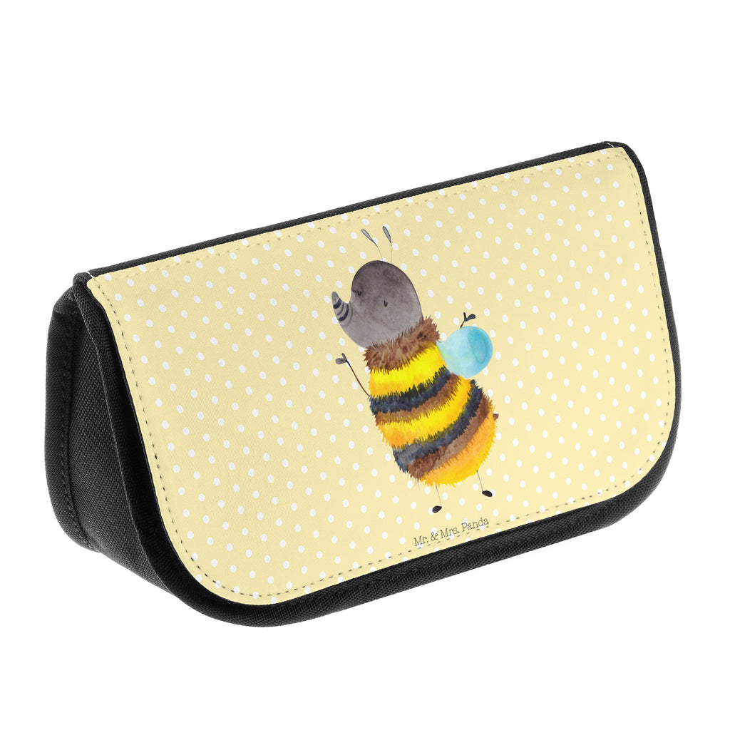 Kosmetiktasche Hummel flauschig Kosmetikbeutel, Kulturtasche, Kulturbeutel, Schminktasche, Make-Up Tasche, Tiermotive, Gute Laune, lustige Sprüche, Tiere, Hummel, Flauschig, Biene, Blume, Natur